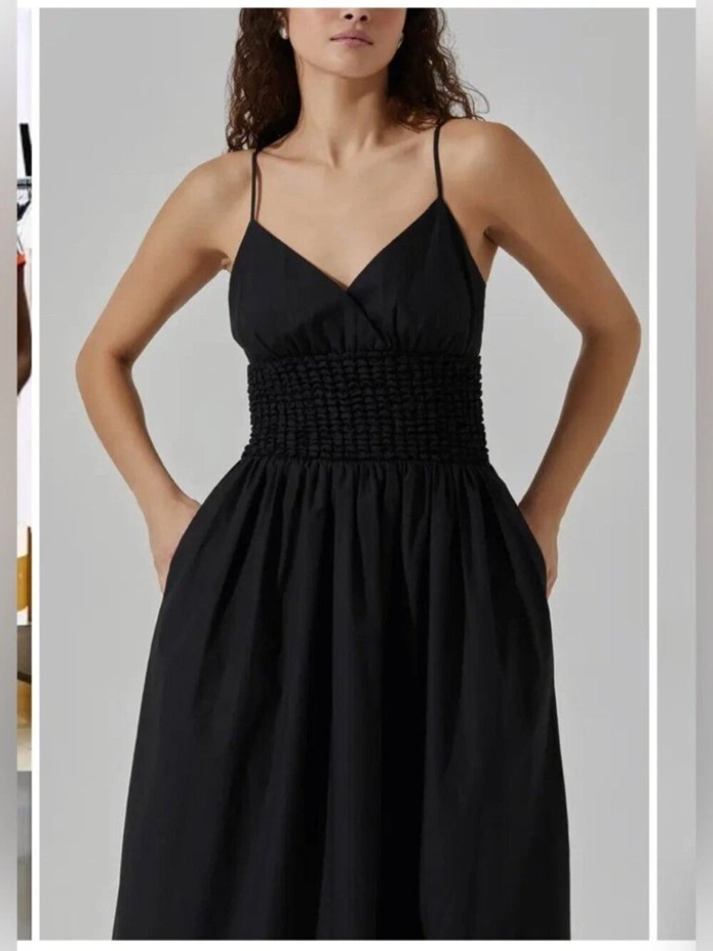 ASTR The Label Popcorn Waist Midi Dress - NEW - Picture 2 of 7